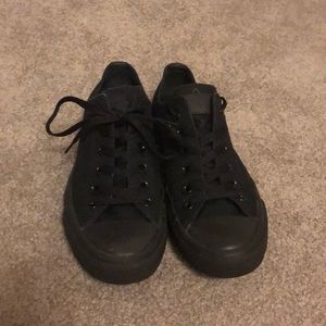New All Black Low Top Converse